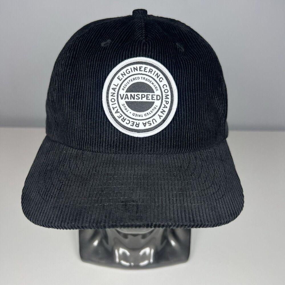 Vanspeed Patch Hat Cap Made California Snapback Black Corduroy Sprinter Van